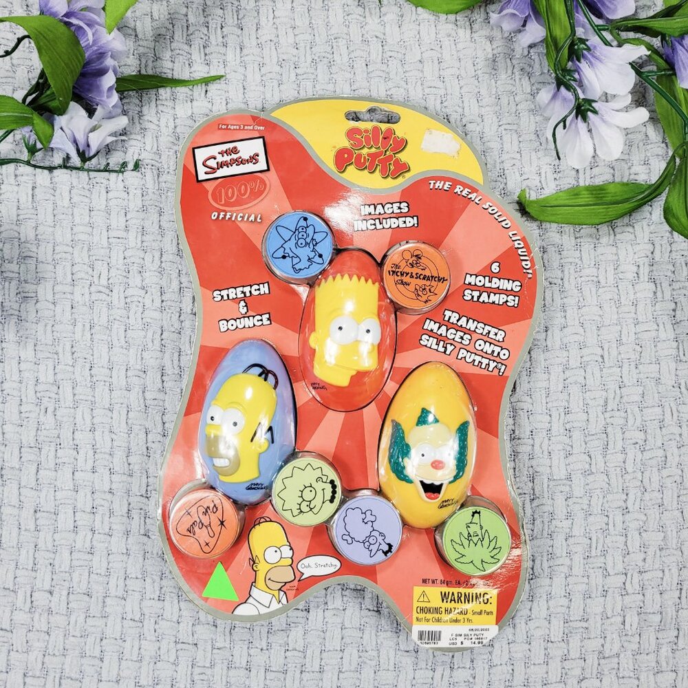 Simpsons Tomy Gacha Figures & Silly Putty w/ Molding Stamps Sealed - Picture 2 of 13